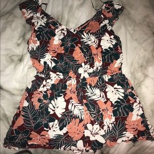 Plus size Floral romper